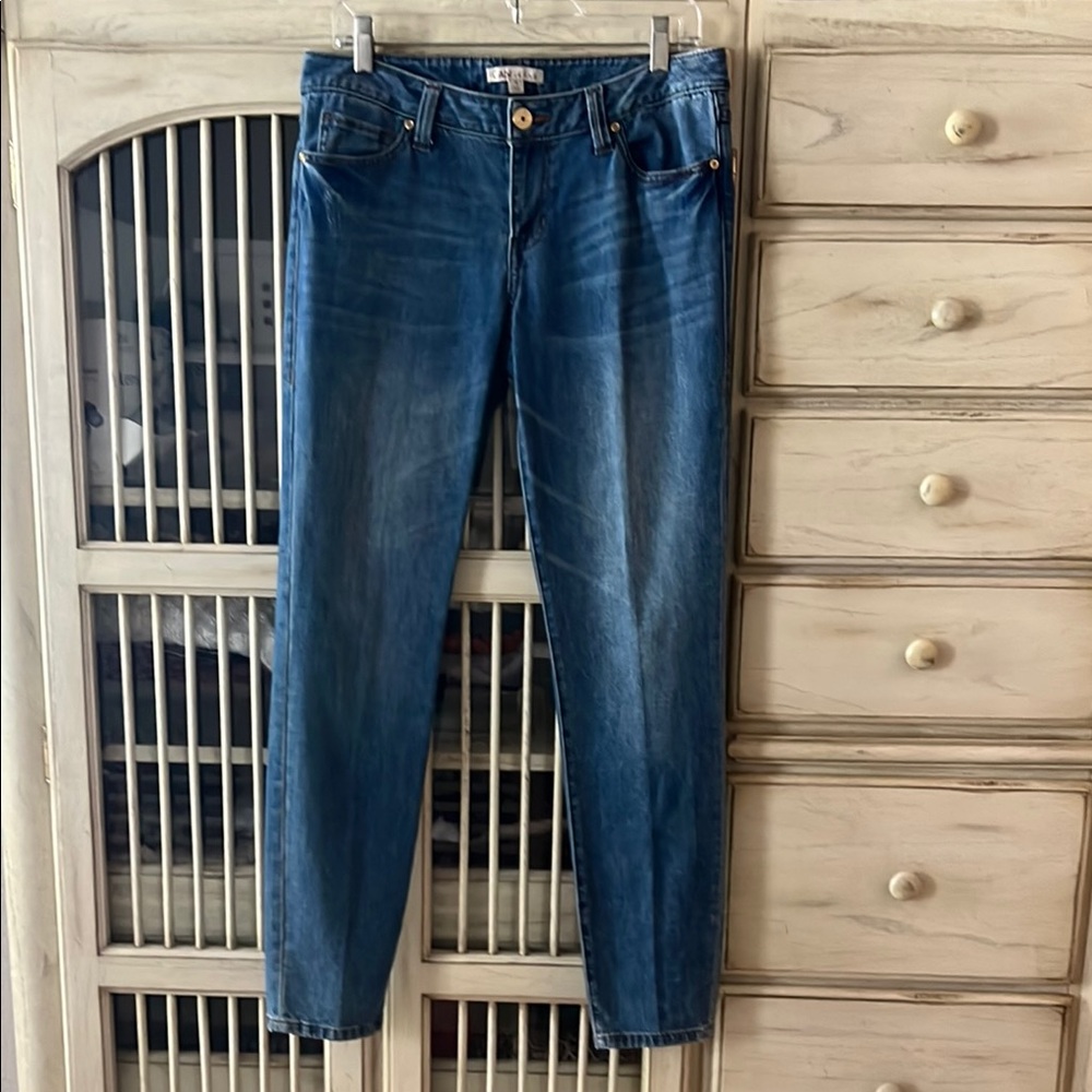 CAbi Blue Straight Leg Jeans Classic Style